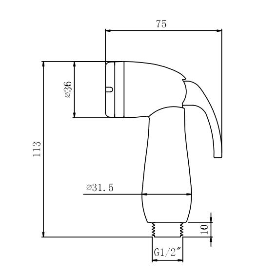 Pulverizador manual de banheiro de alta pressão para lavagem de vaso sanitário
